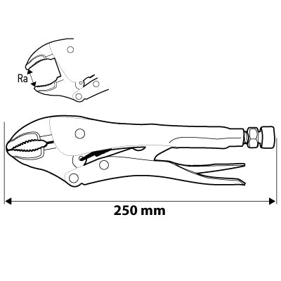 PATENTFOGÓ 250MM ÍVELT