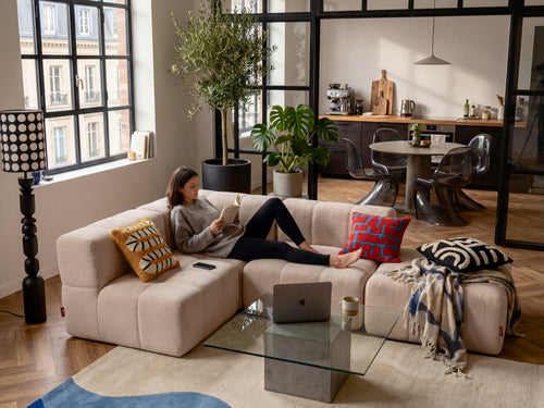 3 Teiliges Modulares Sofa – Beige-4