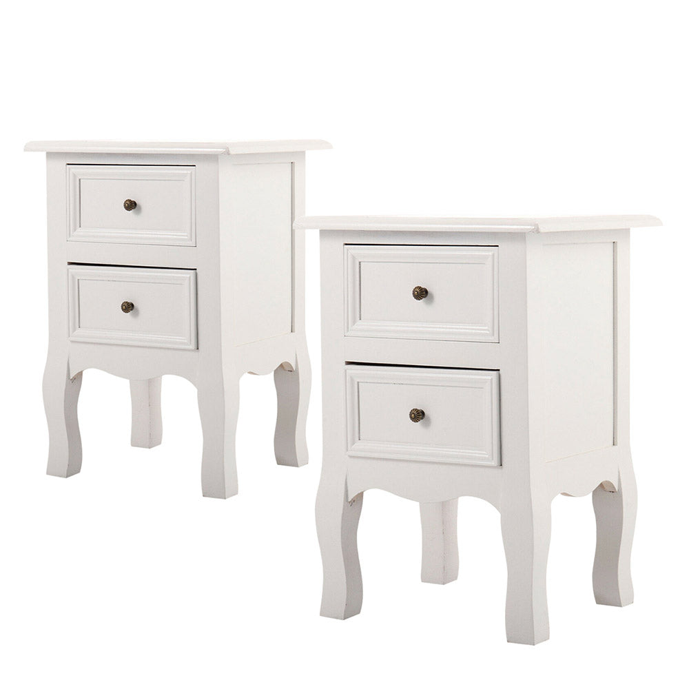 Set 2 Noptiere elegante cu sertare pentru Dormitor