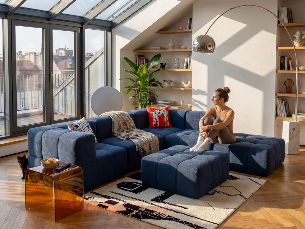 5-Piece Modular Sofa – Blue-4