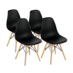 Set 4 Scaune Dining Moderne – Design Ergonomic, Negru (Set 4 bucăți)