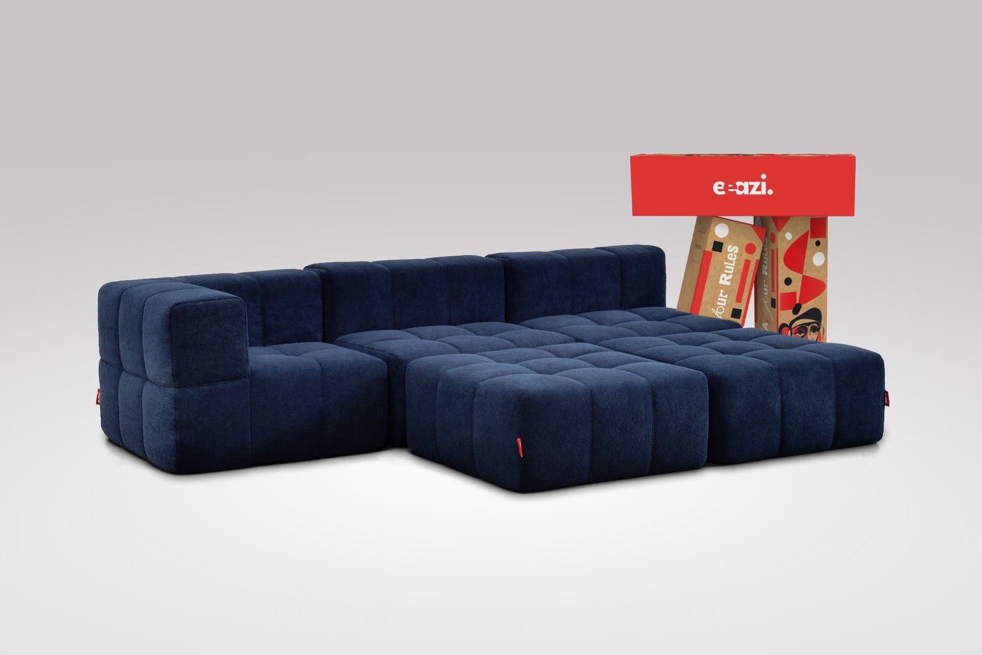 5-Piece Modular Sofa – Blue-0