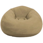 Fotoliu Gonflabil Khaki – Canapea Portabilă „Lazy Sofa”, Design Rotund