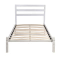 Cadru pat metalic Bella cu grilaj cadou-90x200 cm-alb-0