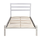 Cadru pat metalic Bella cu grilaj cadou-90x200 cm-alb-0