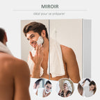 Dulap de perete pentru baie cu oglindă, 80 x 15 x 60 cm