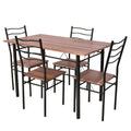 Set Dining Modern – Masă cu Cadru Metalic și 4 Scaune pentru Bucătărie sau Living