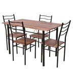 Set Dining Modern – Masă cu Cadru Metalic și 4 Scaune pentru Bucătărie sau Living