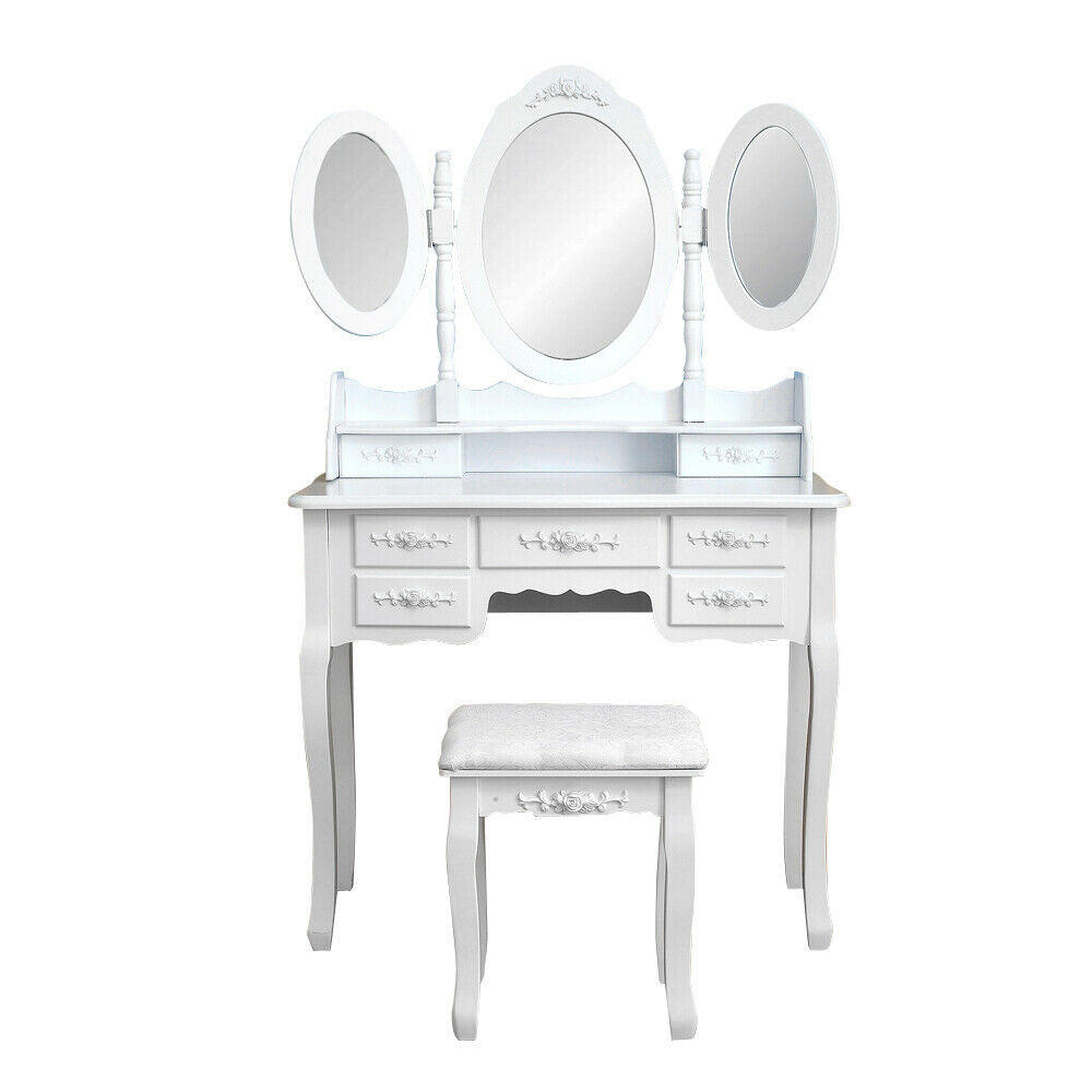 Măsuță de Machiaj / Toaletă Milano – Design Elegant, Culoare Alb