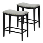Set 2 Scaune de Bar Tapițate – Șezut Moale și Cadru Metalic Robust,  Design Elegant