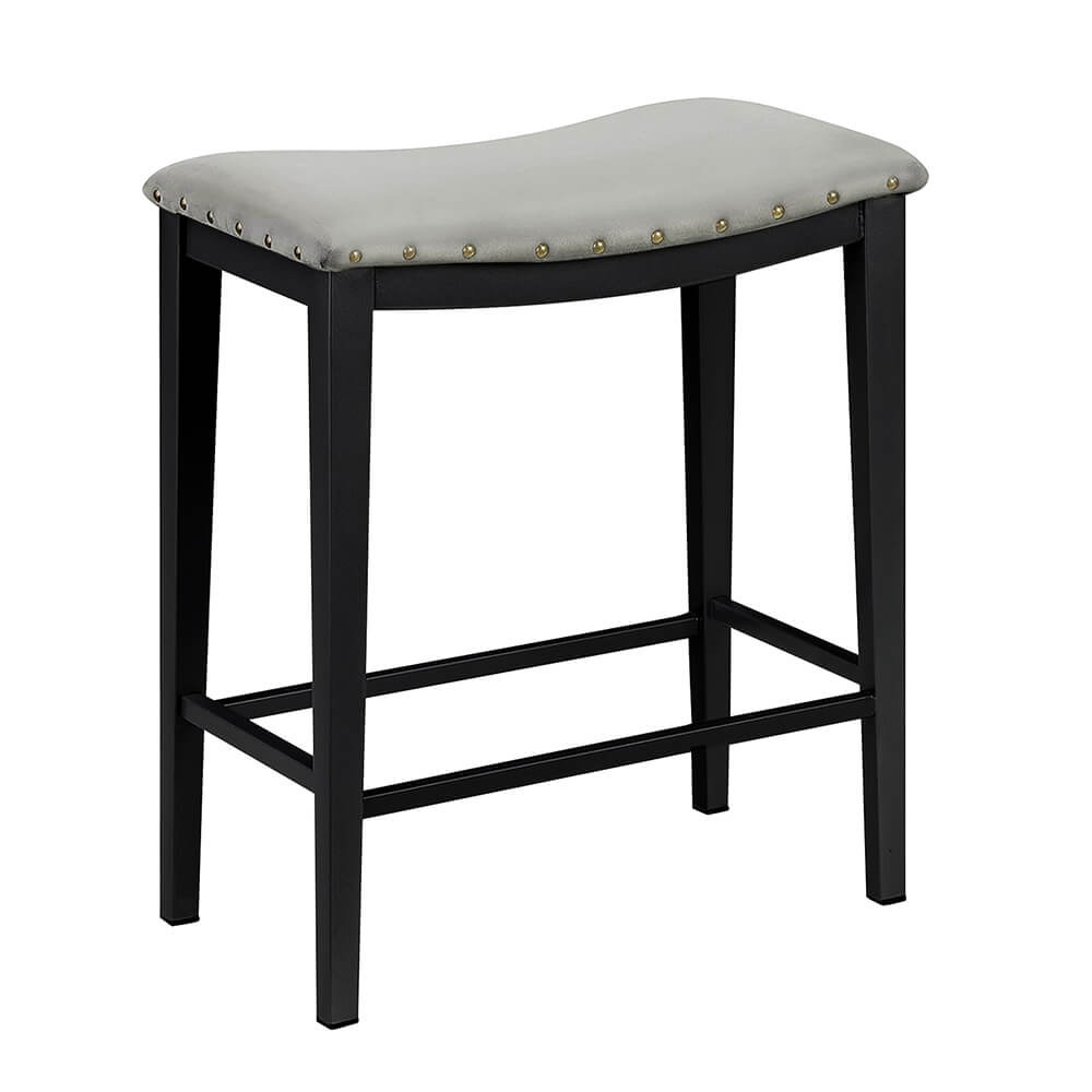 Set 2 Scaune de Bar Tapițate – Șezut Moale și Cadru Metalic Robust,  Design Elegant