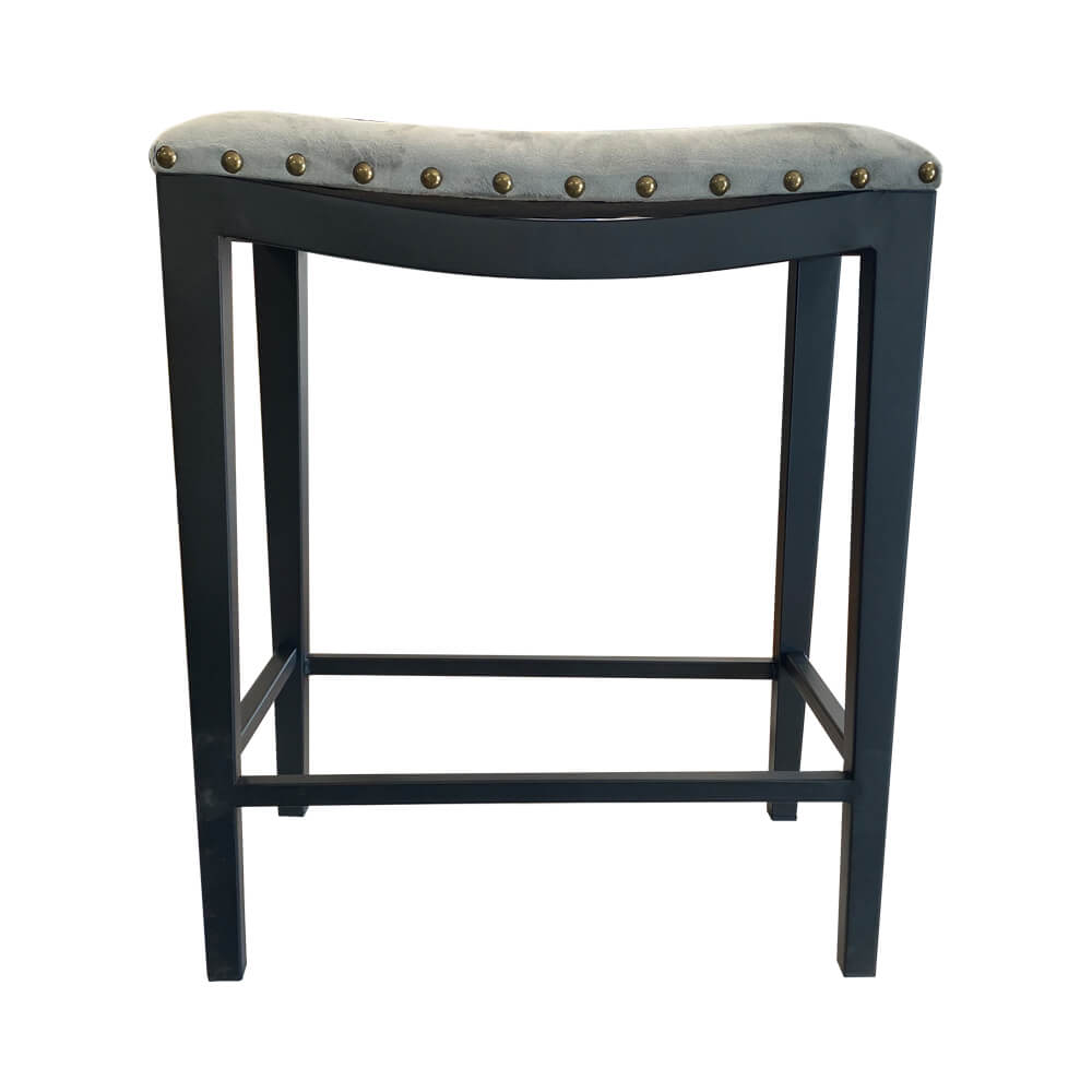 Set 2 Scaune de Bar Tapițate – Șezut Moale și Cadru Metalic Robust,  Design Elegant
