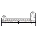 Cadru de pat din metal Mimi cu somieră cadou , Negru 140x200 cm