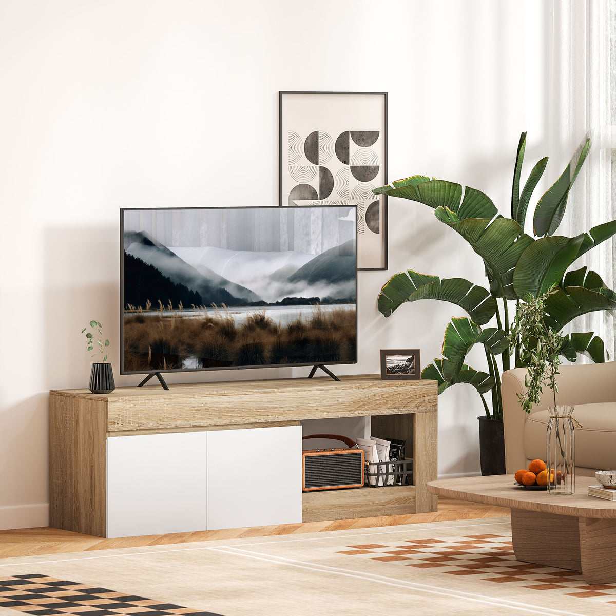 Comoda TV pentru televizoare stil scandinav de până la 60 inci